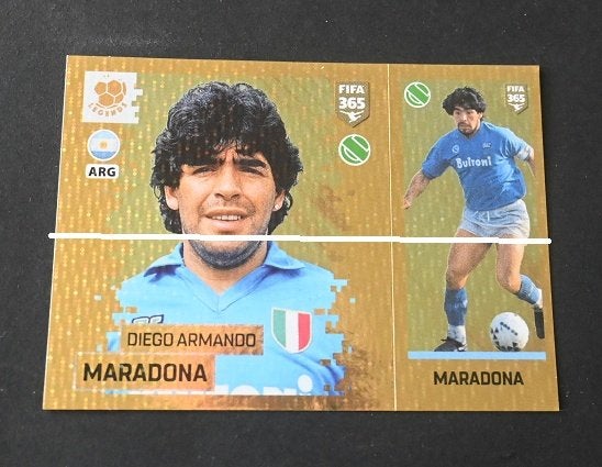 Panini/FIFA 365/Autocollant doré/Diego Maradona, Envoi, Neuf, Affiche, Image ou Autocollant