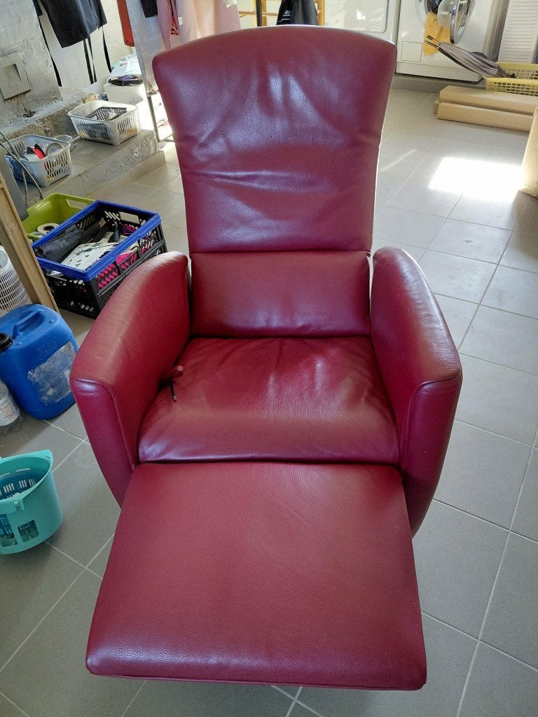 jori, Huis en Inrichting, Fauteuils, Gebruikt, Minder dan 75 cm, Leer, 50 tot 75 cm