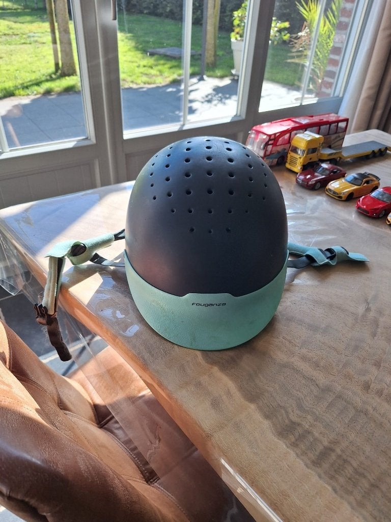 Paardrij helm / tok size M (55-58 cm) en paardrijbroek 128, Ophalen, Gebruikt, Kinderen, Recreatie