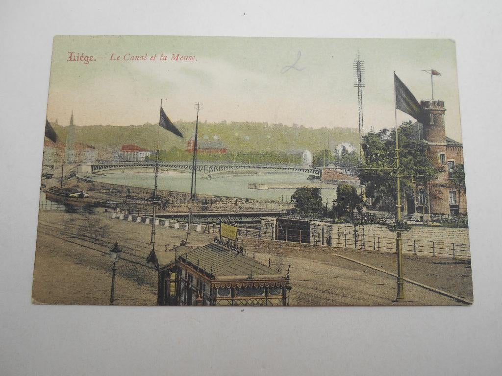 ancienne carte postale Liège  La canal et la Meuse, Enlèvement ou Envoi, Affranchie, Liège