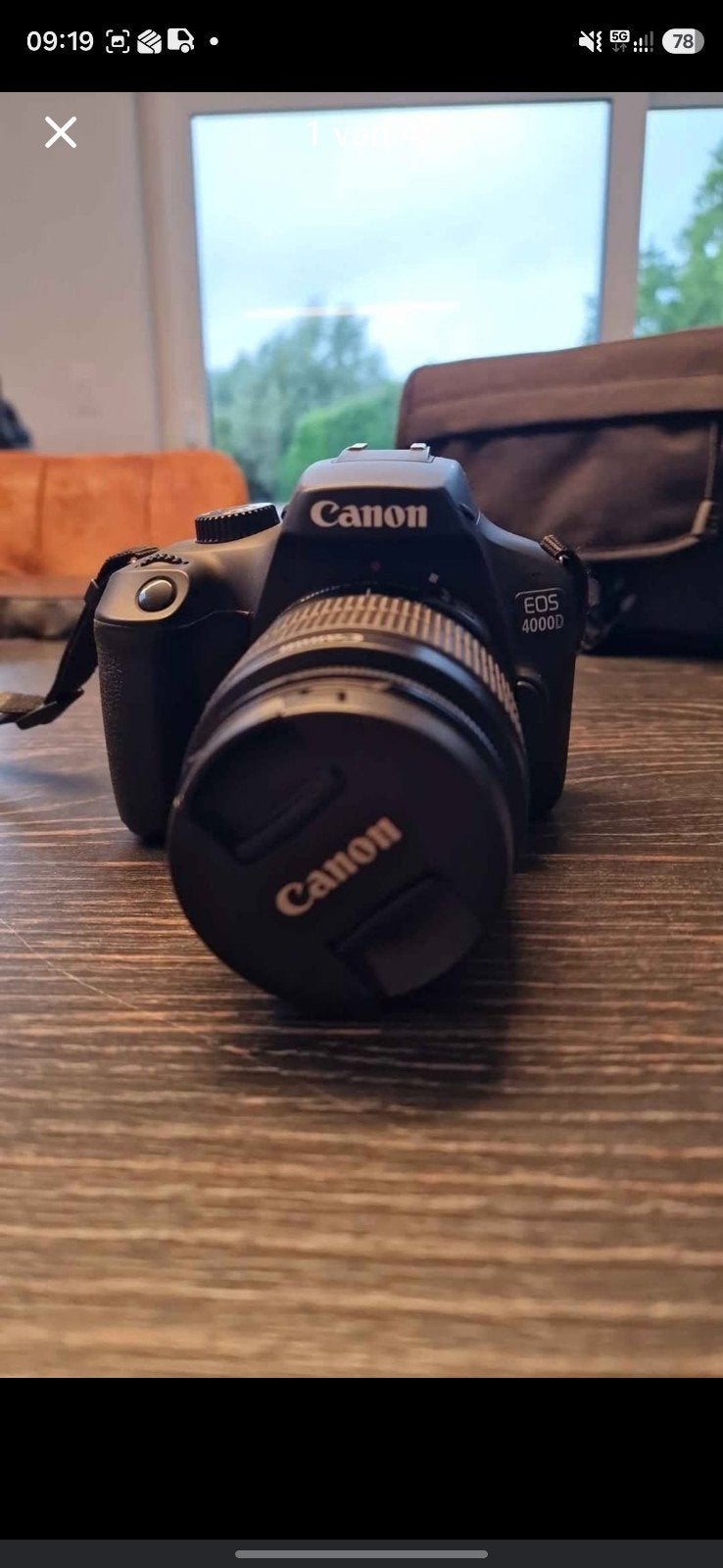 Canon EOS 4000D + 18-55mm lens – zeer weinig gebruikt, TV, Hi-fi & Vidéo, Appareils photo numériques, Canon, Chargeur, Comme neuf