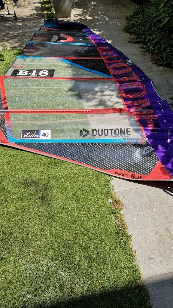 warp fin 6.8 / 7.0 / 7.7  2023-2021, Watersport en Boten, Ophalen, Gebruikt, 6.5 m² tot 8 m², Zeil