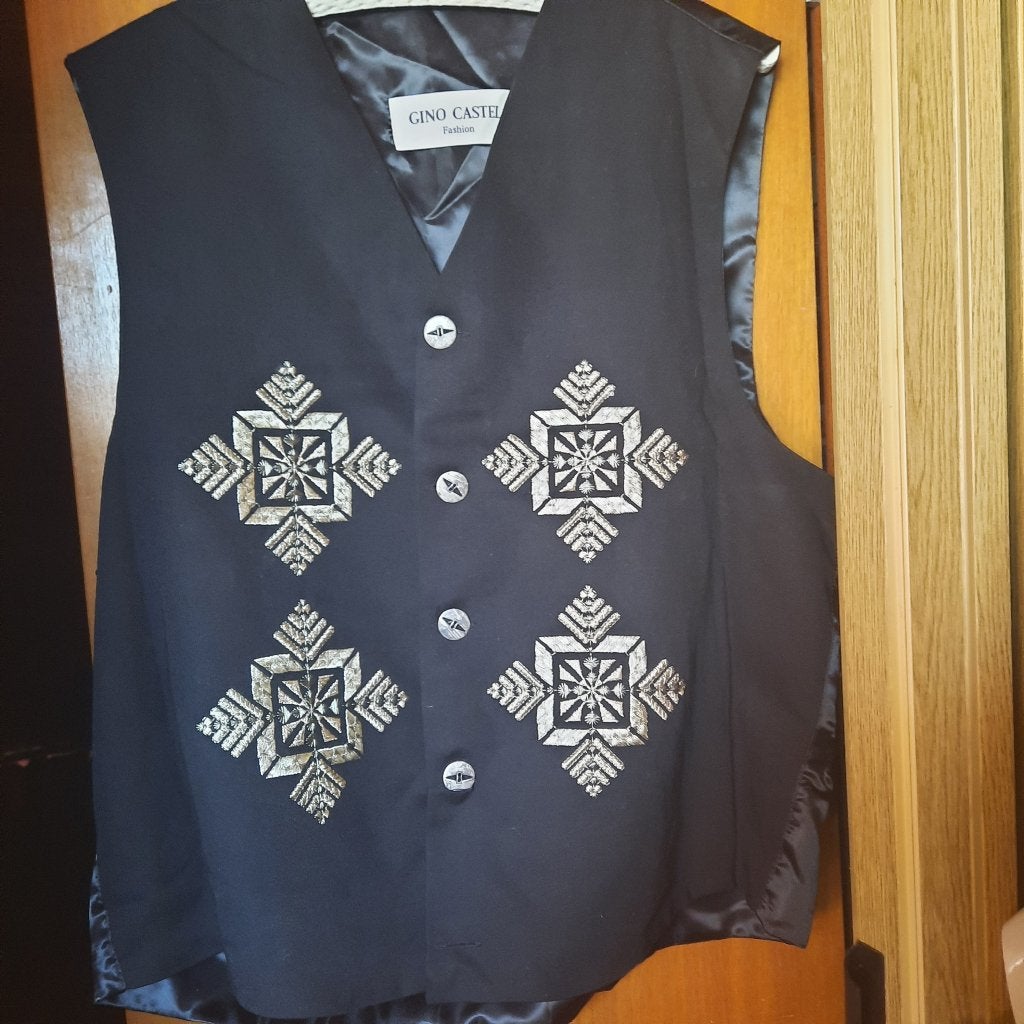 GEBORDUURDE GILET HEREN - maat XL - GINO CASTEL, Enlèvement ou Envoi, Taille 56/58 (XL), Noir, GINO CASTEL