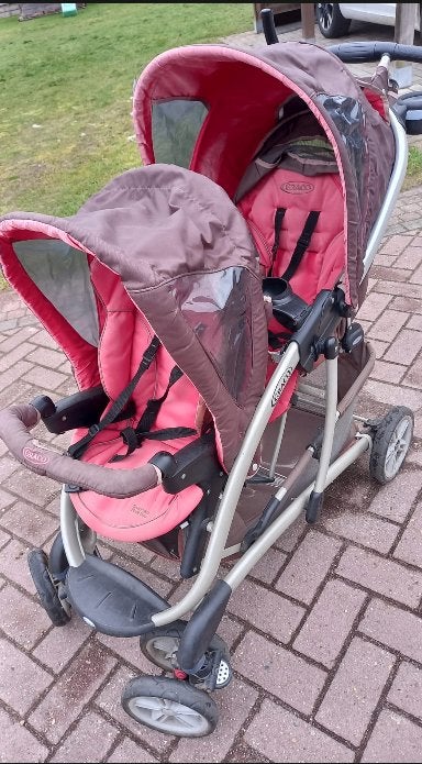 dubbele kinderwagen, Kinderen en Baby's, Ophalen, Gebruikt, Kinderwagen, Duowagen