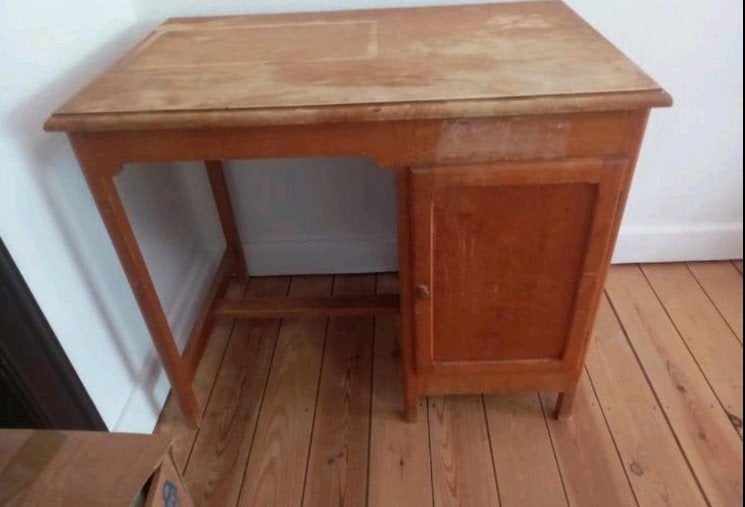 🌿🪷✍️🏻 vintage  Ancien bureau enfant 1 porte étagère boi, Autres marques, 50 cm, Vintage, Bureau enfant
