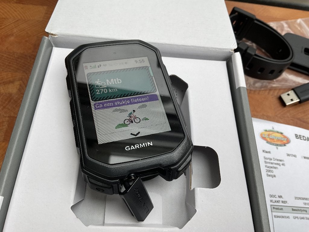 Garmin edge Mtb, Ophalen