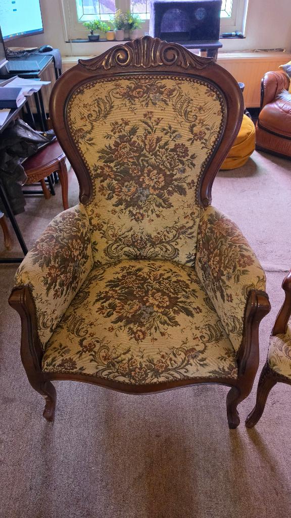 Paire de fauteuils style Louis XV vintage, Enlèvement ou Envoi