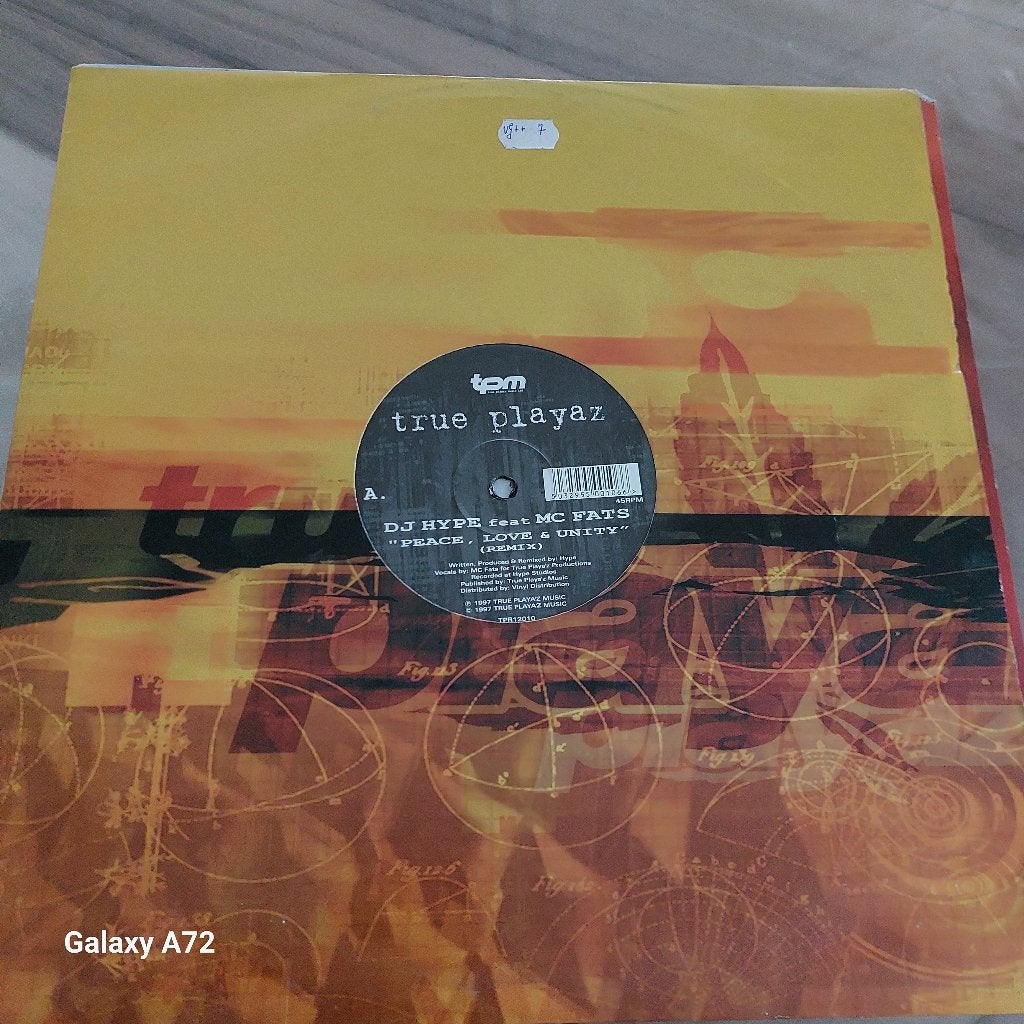 dj hype feat mc fats peace love & unity rmx 12 inch maxi, CD & DVD, Vinyles | Dance & House, 12 pouces, Enlèvement ou Envoi, Autres genres