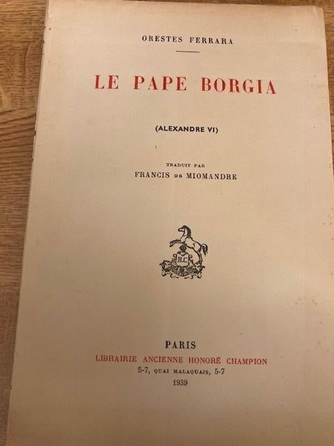 La Papa Borgia - Alexandre VI, Europa, Ophalen of Verzenden, 20e eeuw of later, Gelezen