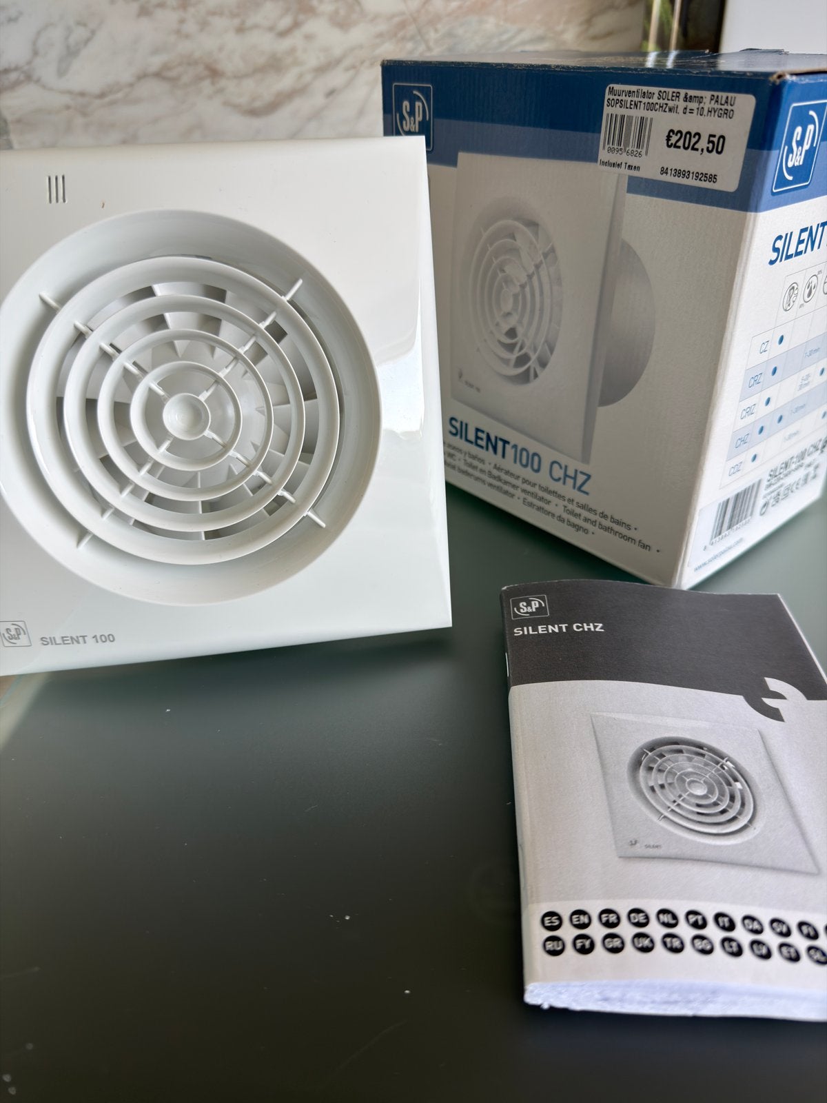 Muurventilator Soler & Palau Silent CHZ wit, Doe-het-zelf en Bouw, Ophalen, Zo goed als nieuw
