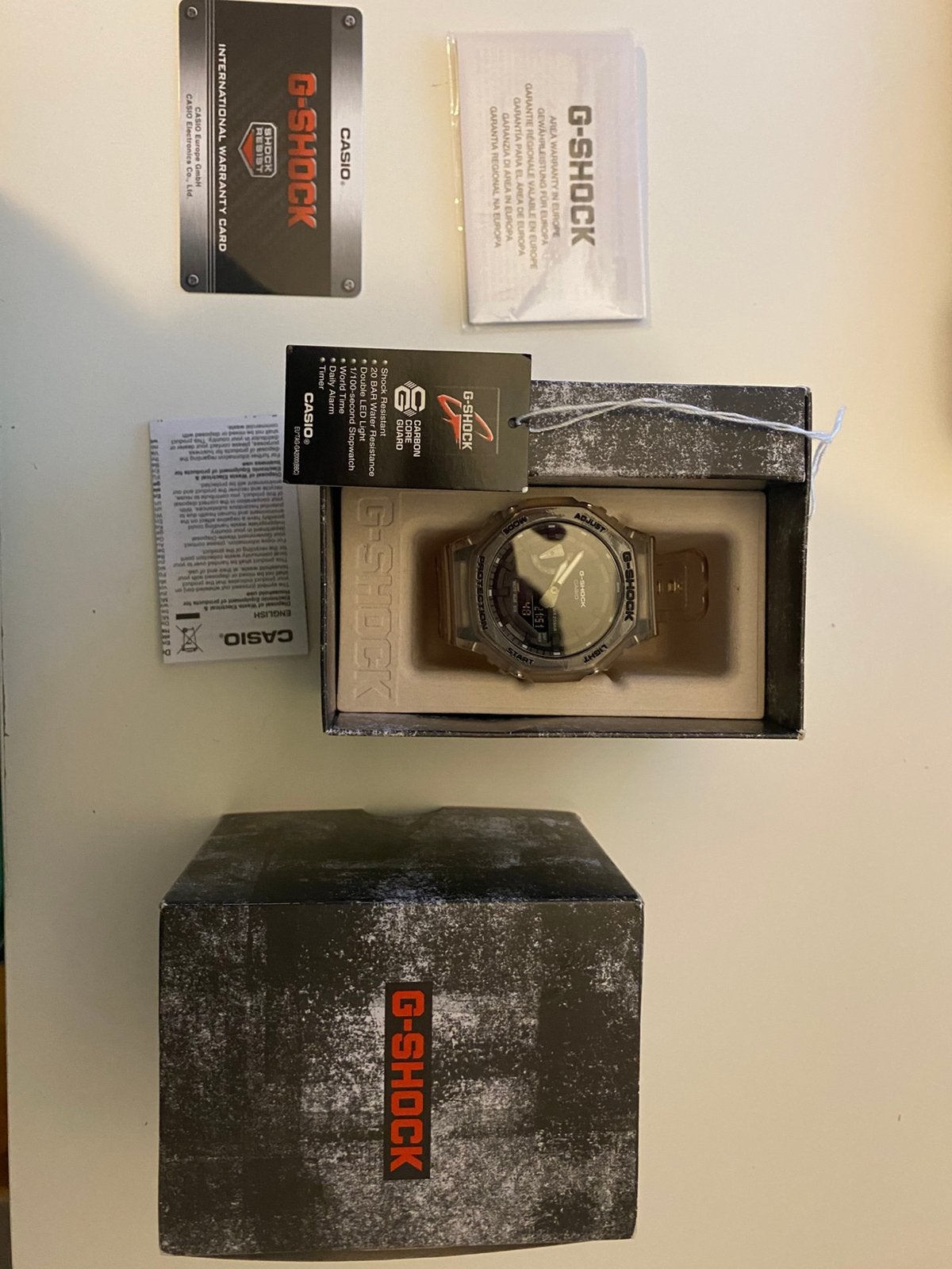 G-shock GA-2100SKE-7AER transparante klok zwartewijzerplaat️, Ophalen, Nieuw
