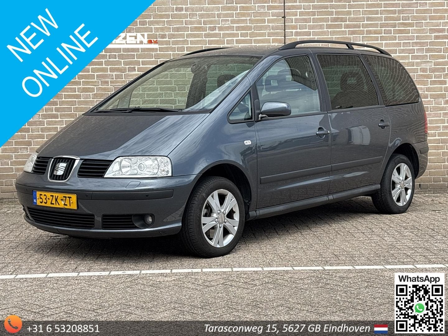Seat Alhambra 1.8-20VT Stylance | Airco | Cruise | PDC | Tre, Automaat, Monovolume, Zwart, Bedrijf