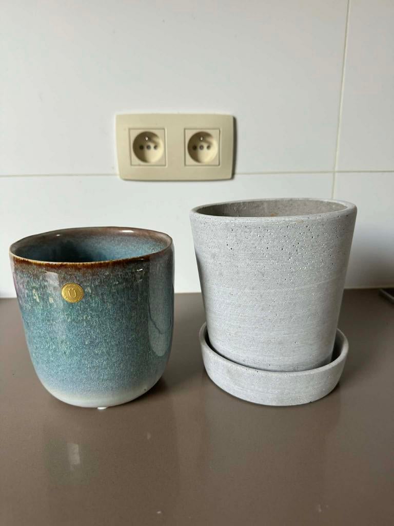Set bloempotten Hubsch, Ophalen, Zo goed als nieuw