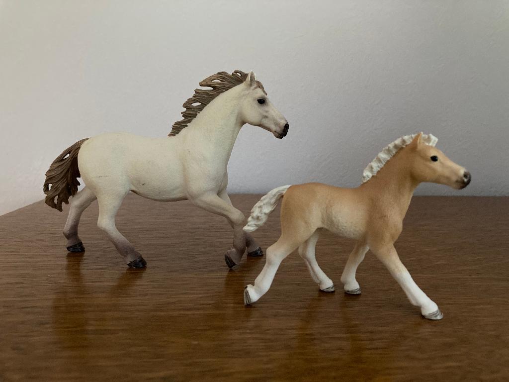 Schleich paard en veulen, Ophalen of Verzenden, Zo goed als nieuw, Paard, Beeldje of Figuurtje