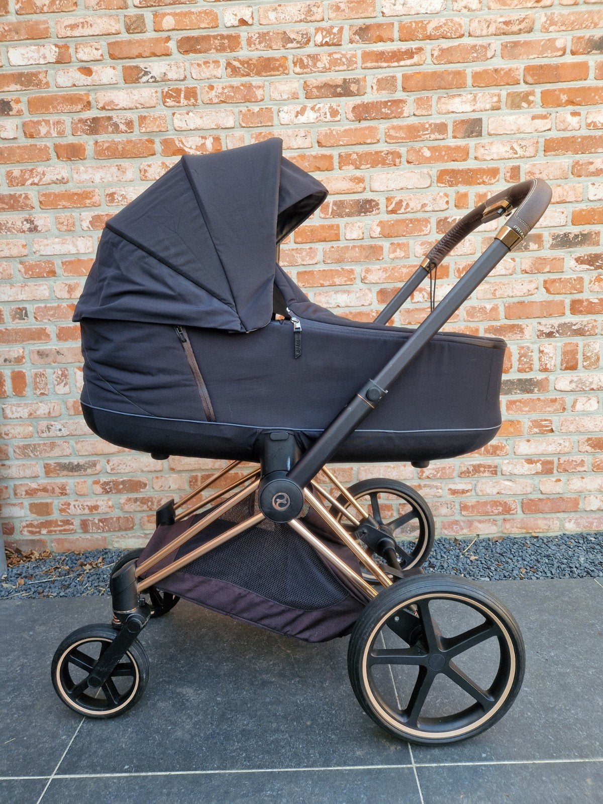 Cybex prima rose gold met reismand, zitje, voetenzak, etc, Ophalen, Kinderwagen, Luchtbanden