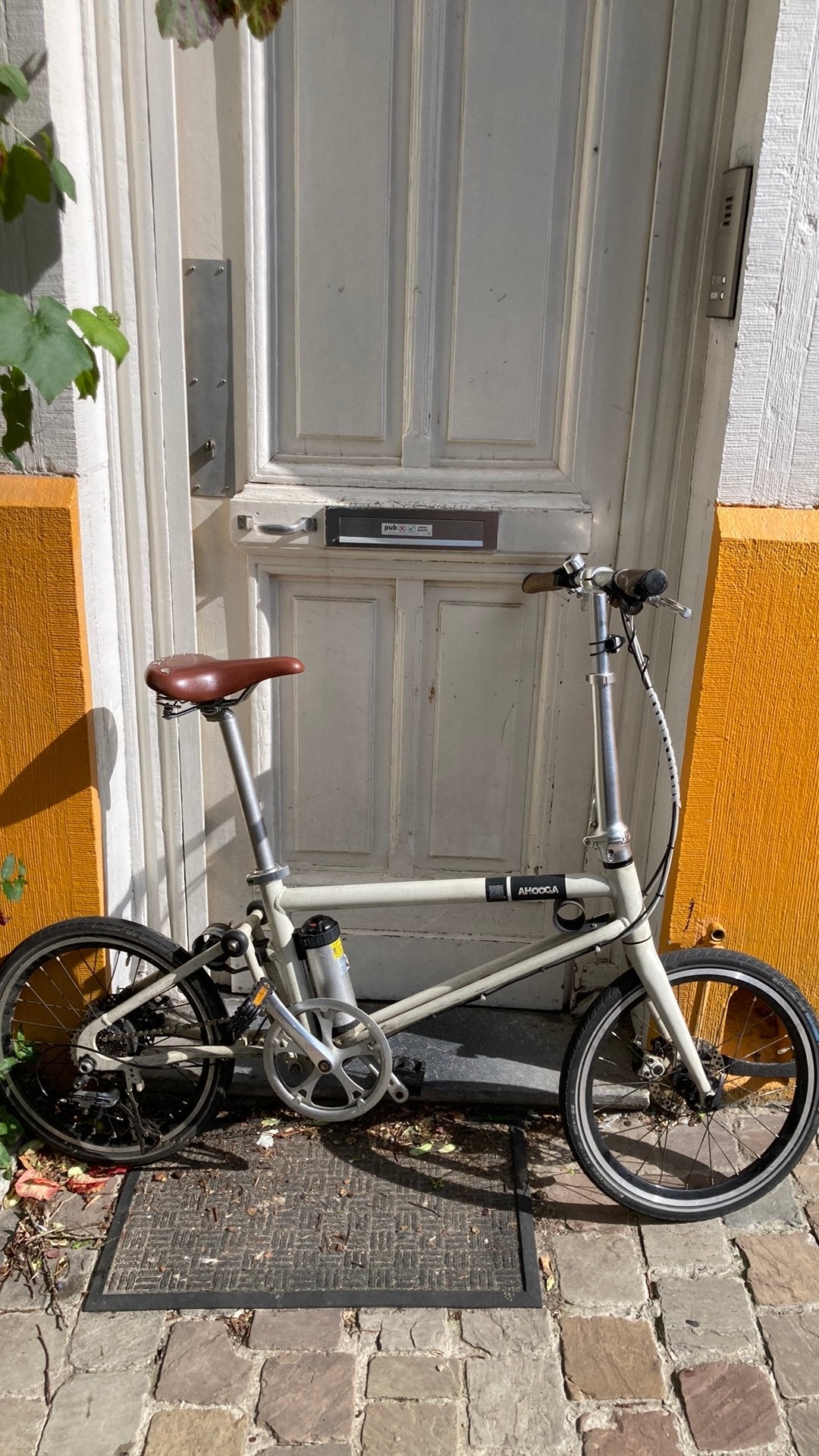 Ahooga elektrische en opvouwbare fiets - 24V, Fietsen en Brommers, Ophalen, Gebruikt, Versnellingen, Totaal opvouwbaar