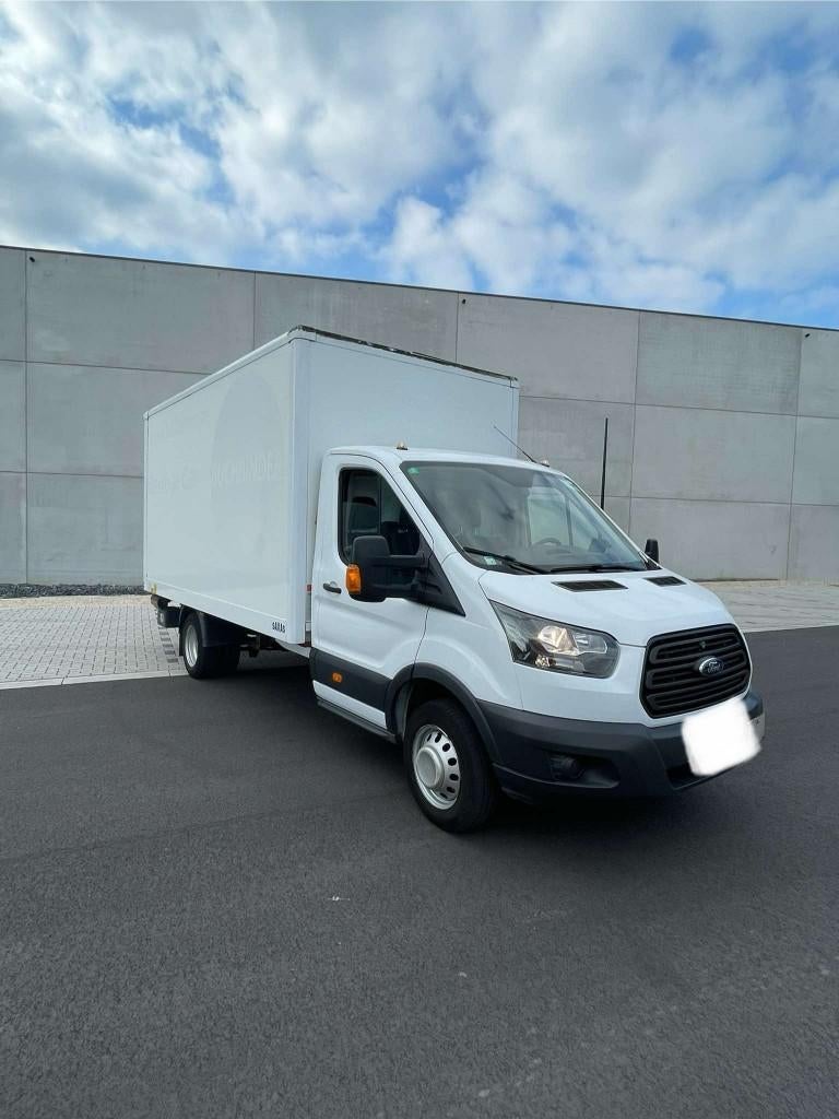 Ford Transit 2018 2.0 EcoBlue met dubbele achterwielen, Auto's, Bestelwagens en Lichte vracht, Euro 6, 2900 kg, Wit, 96 kW