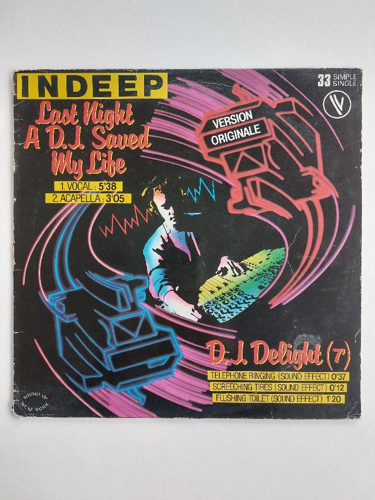Indeep - Last Night A D.J. Saved My Life (Original Version), LP, Gebruikt, Ophalen of Verzenden, Elektronisch