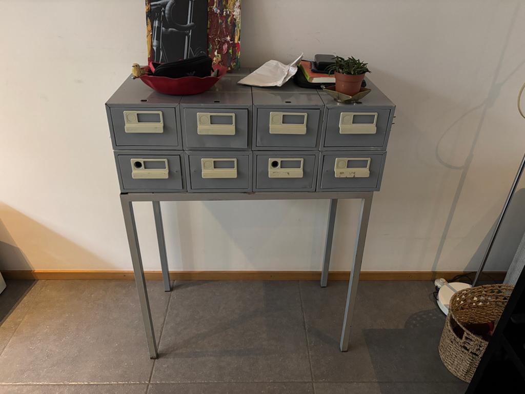 Metalen laden kastje, Maison & Meubles, Tables | Dessertes, 25 à 50 cm, 50 à 100 cm, Enlèvement, Utilisé