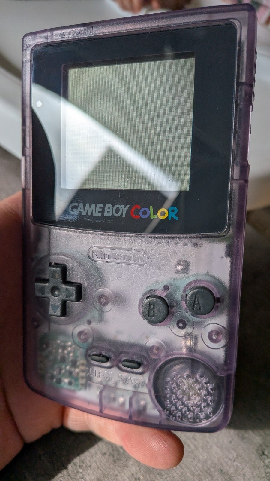Gameboy color clear purple, Games en Spelcomputers, Spelcomputers | Nintendo Game Boy, Ophalen of Verzenden