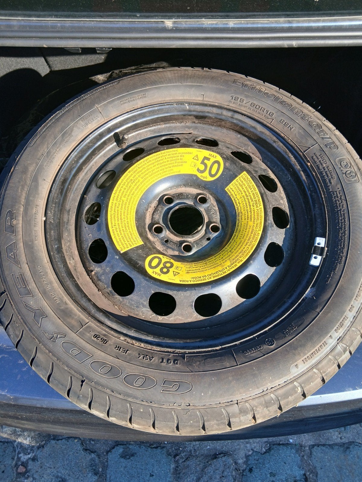 Reserveband 195/60/R16 (goodyear), Autos : Pièces & Accessoires, Pneus & Jantes, Enlèvement