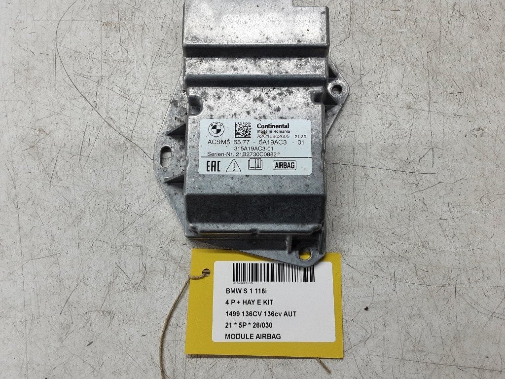 COMPUTER AIRBAG BMW 1 serie (F40) (01-2019/-) (5A19AC301), Auto-onderdelen, Gebruikt, BMW, Petuelring 130
80809  München, DE, Bayerische Motoren Werke AG