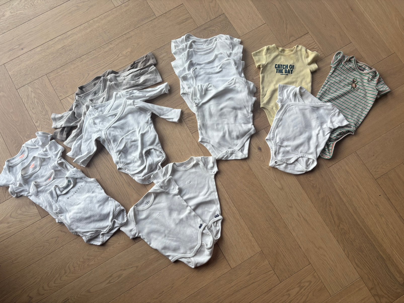 19 stuks rompertjes, Ophalen of Verzenden, Zo goed als nieuw, Jongetje of Meisje, Setje
