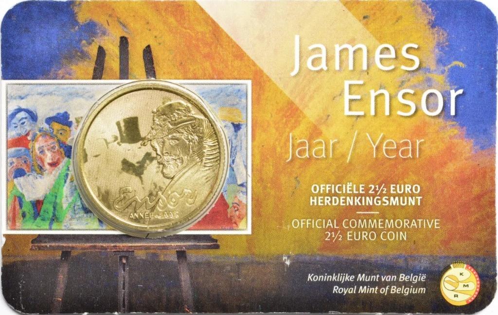 2,5 euros Belgique 2024 James Ensor en coincard flamande, Enlèvement ou Envoi, Belgique, 5 euros