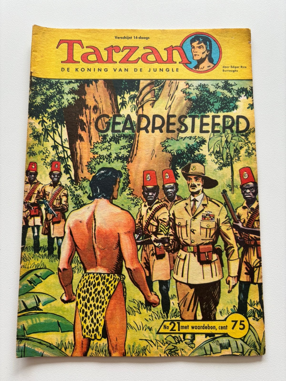 Tarzan strip nr 21 Gearresteerd, Eén comic, Ophalen, Gelezen