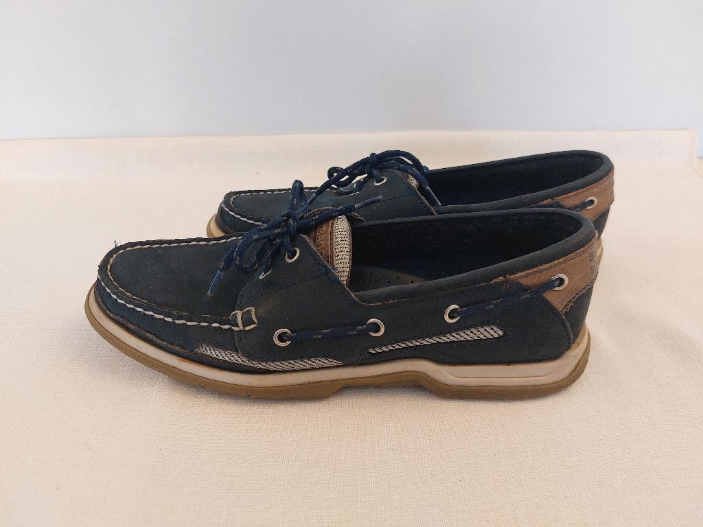 Sebago Docksides blauwe damesschoenen, maat 38, Ophalen, Blauw, Overige typen, Gedragen