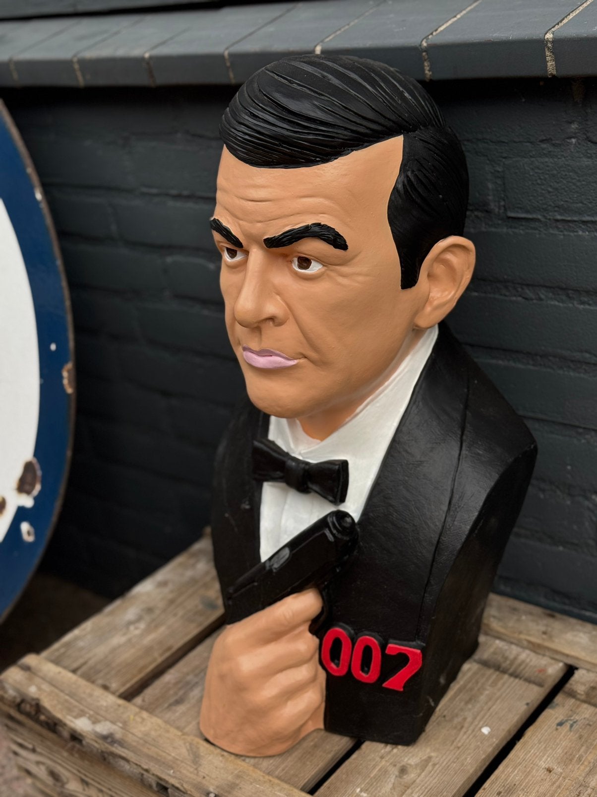 Statue publicitaire/buste de James Bond 007, Collections, Figurine ou Poupée, ., Enlèvement, Utilisé