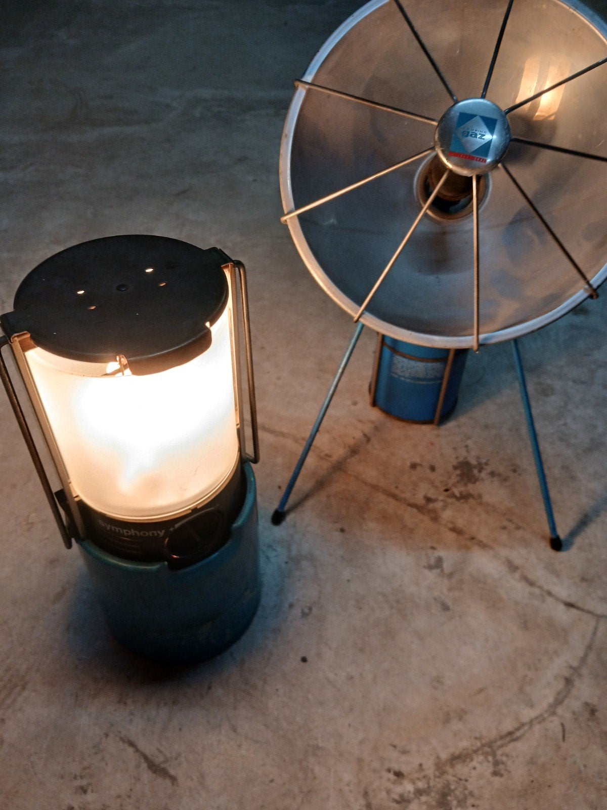 Lampe et chauffage campingaz, Enlèvement