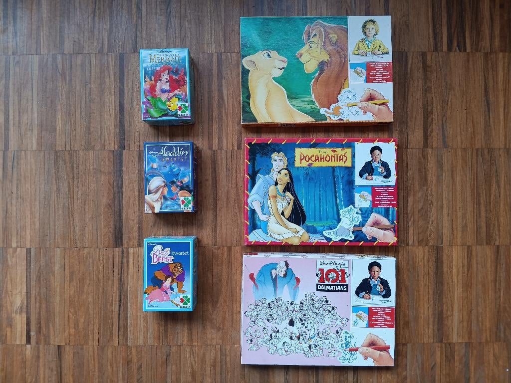 Set stempels en kwartetspellen Disney, Verzamelen, Ophalen of Verzenden, Overige figuren, Zo goed als nieuw, Overige typen