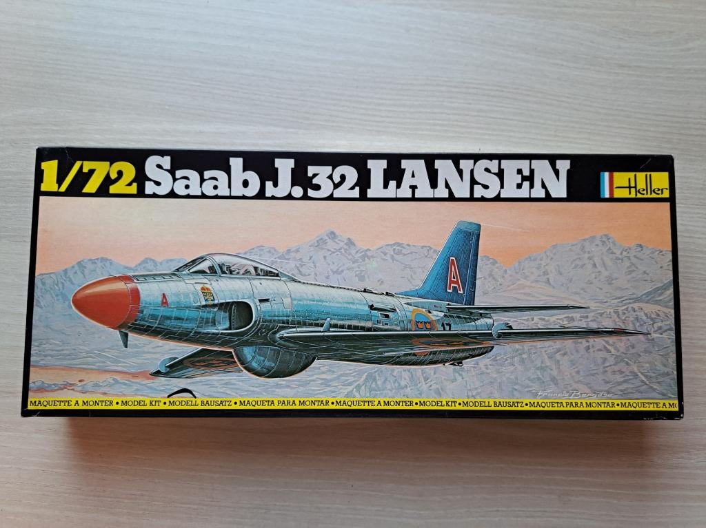Heller | Nr. 343 | 1:72 - Saab J.32 Lansen, Hobby en Vrije tijd, Modelbouw | Vliegtuigen en Helikopters, 1:72 tot 1:144, Heller