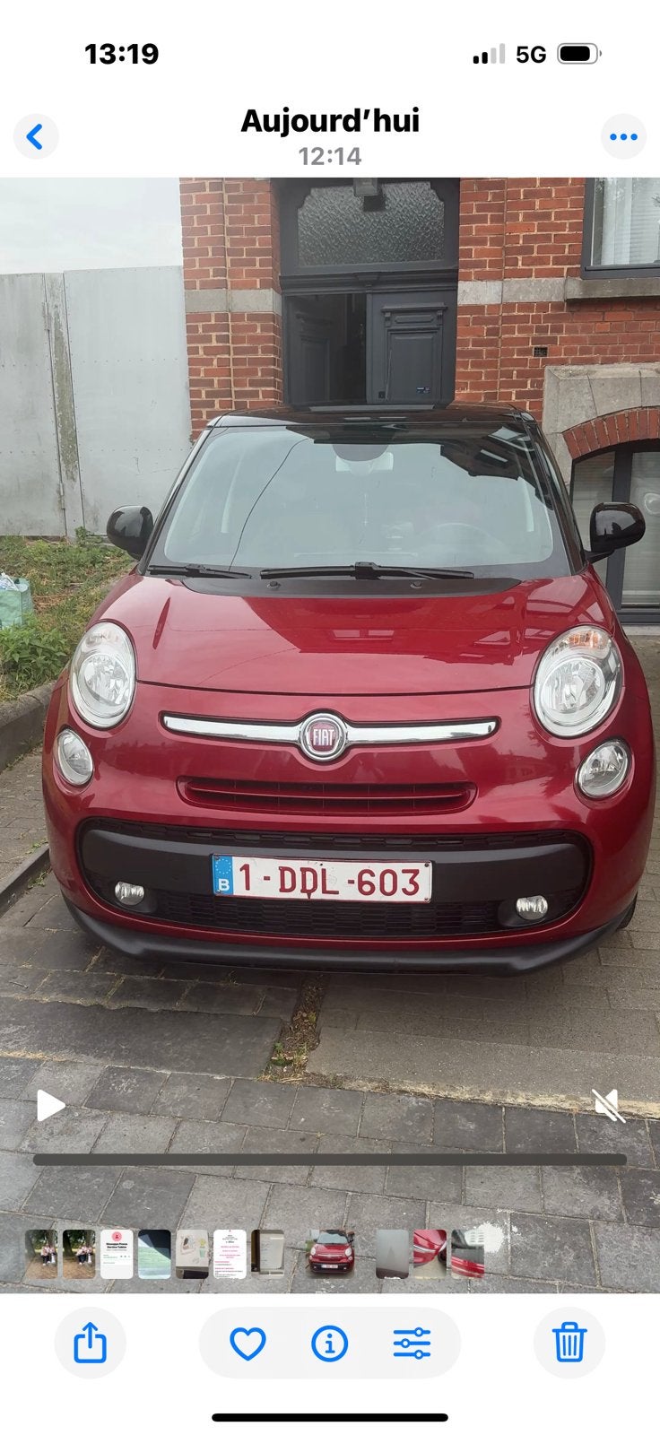 SUPERBE FIAT 500L, Auto's, Sound system, Euro 6, Leder en Stof, Particulier