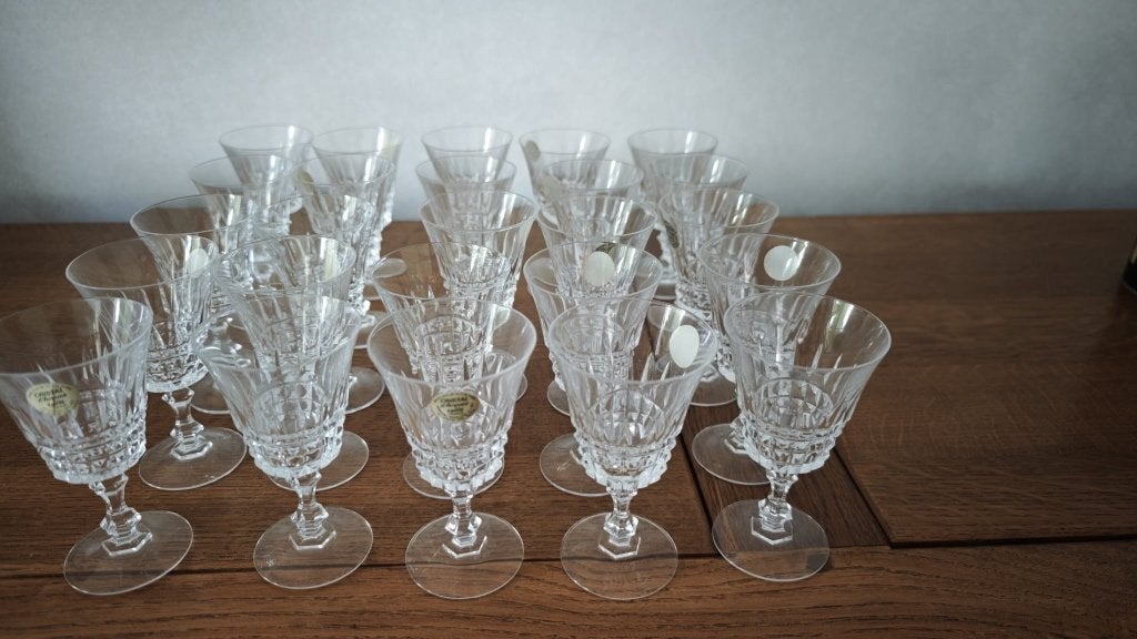 Service de verres en Cristal d'Arques, Collections, Verres & Petits Verres, Utilisé, Verre à eau, Enlèvement