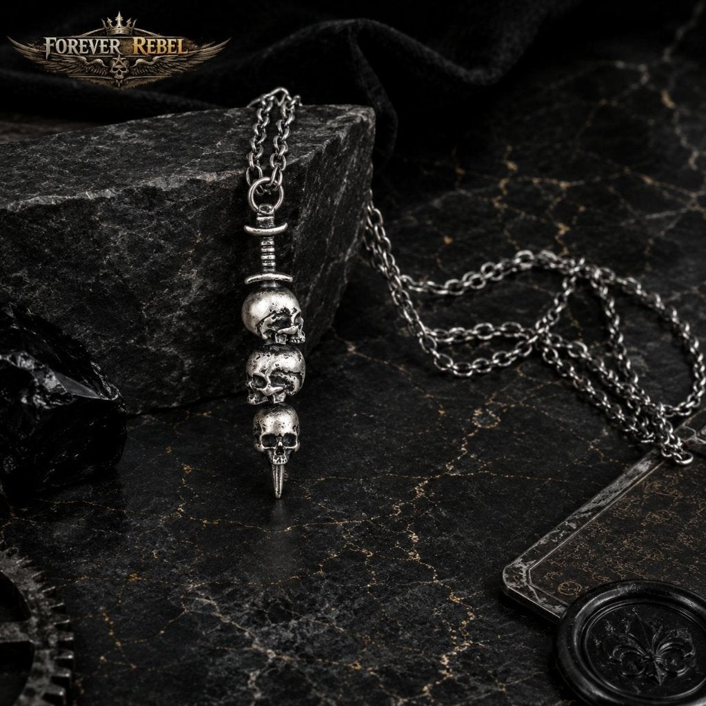 Skullspike Hanger - 925 Zilver, Overige voorstellingen, Verzenden, Nieuw, Zilver