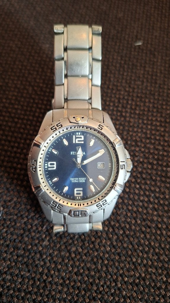 Mooi Festina Horloge, Handtassen en Accessoires, Horloges | Heren, Overige merken, Staal, Gebruikt, Staal