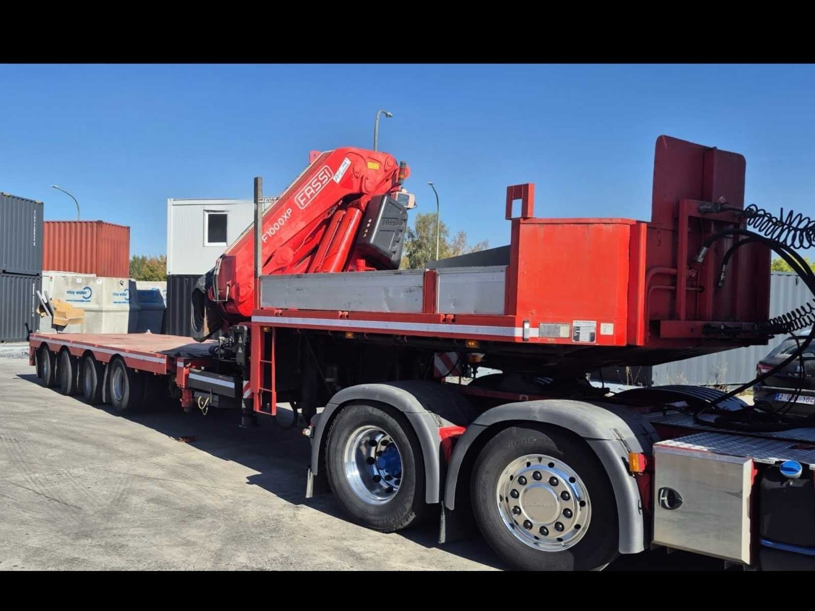 Semi-remorque porte-grue Kromhout 4ASDU-16-36HG avec grue Fa, Autos, Entreprise, Autres carburants, Achat, Remorques et Semi-remorques