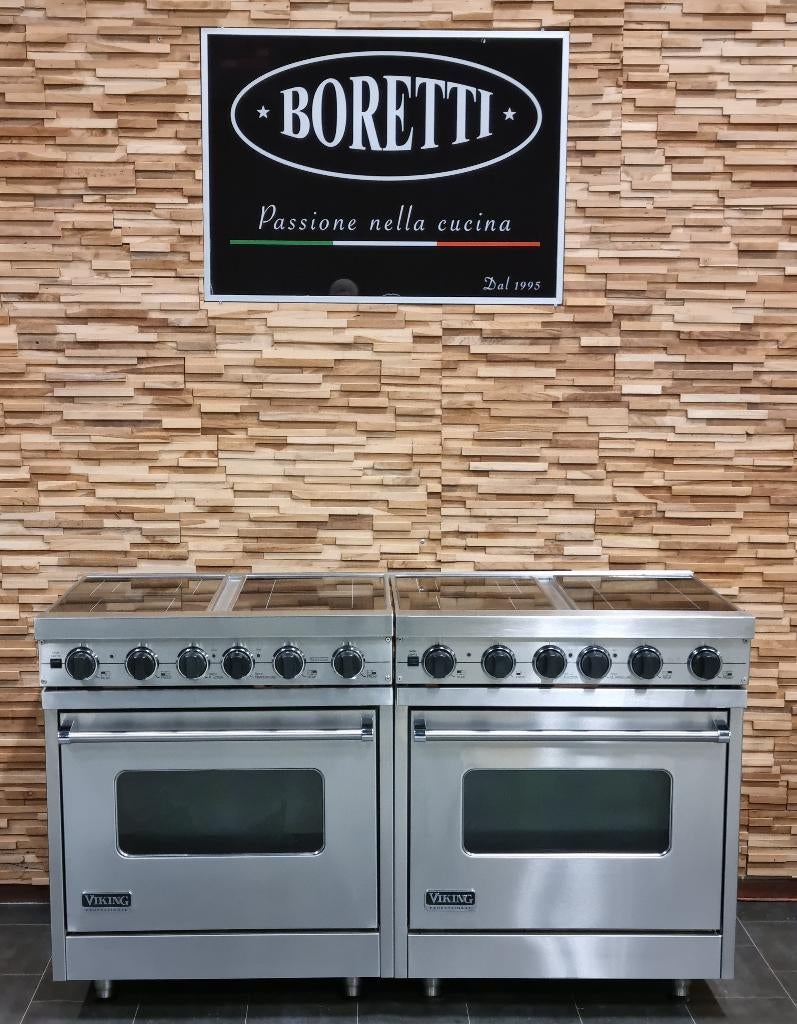 Luxe Viking Fornuis 150 cm rvs keramisch 8 zone 2 ovens, Ophalen, 60 cm of meer, Keramisch, Zo goed als nieuw