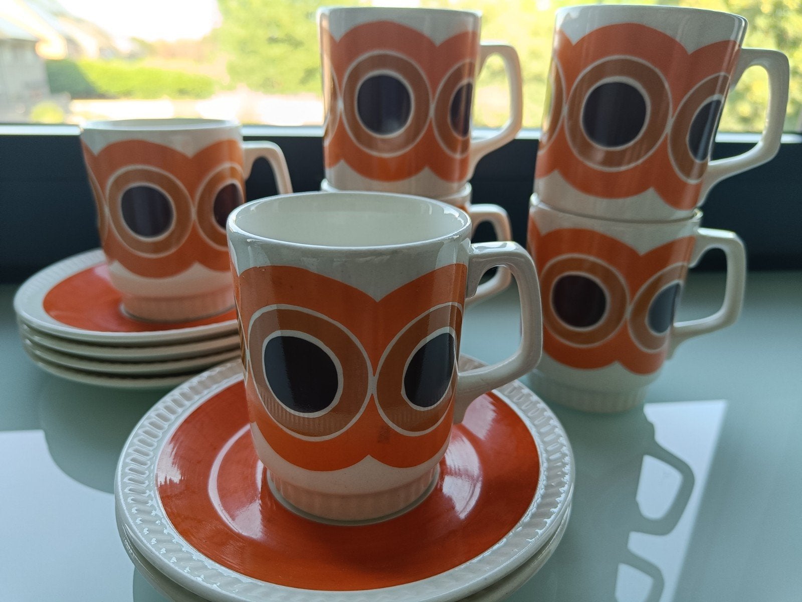 Prachtig Vintage Pop Art Servies – Boch Frères La Louvière, Antiquités & Art, Antiquités | Services (vaisselle) complet, Enlèvement