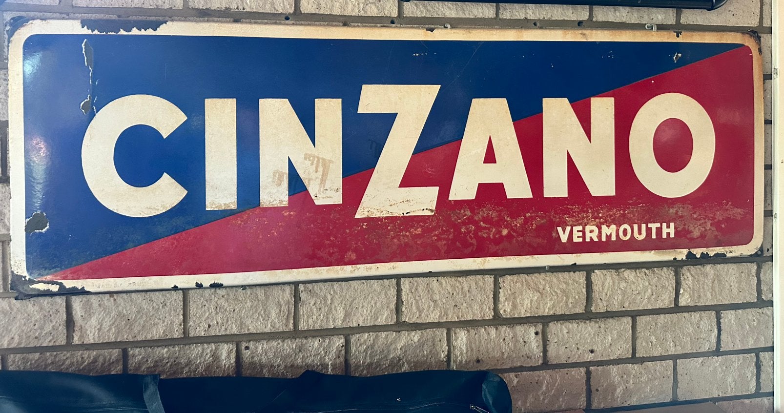 Mooi geëmailleerd CINZANO bord, Ophalen