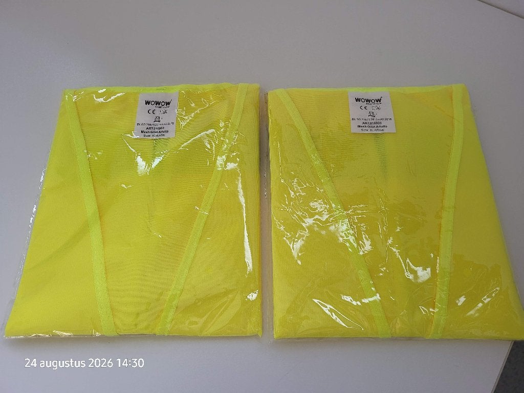 2 nieuwe WOWOW fluohesjes – maat XL, Fietsen en Brommers, Ophalen of Verzenden, Nieuw, XL