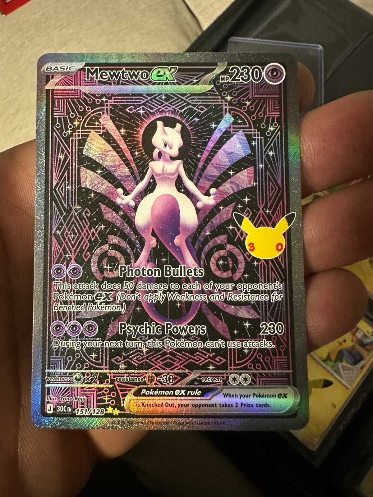 Pokémon Mewtwo ex 151/128, 30e anniversaire, est frais !, Enlèvement ou Envoi, Comme neuf, Cartes en vrac