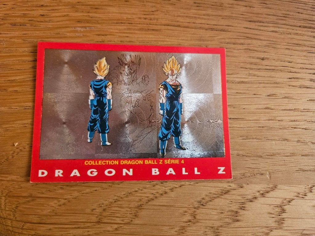 dragonball z kaart reverseholo shiny red line Vegito Vegeto, Hobby en Vrije tijd, Ophalen of Verzenden, Nieuw, Losse kaart
