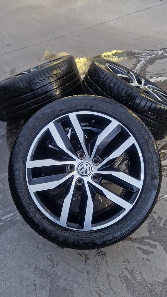 Vw Madrid velgen 17inch 5x112 Golf 6/7+ banden+ coating, Ophalen of Verzenden, 17 inch, Band(en)