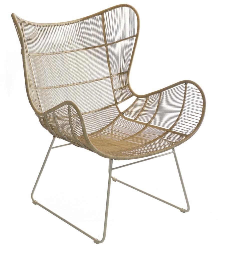 Chaise de jardin Max et Luuk Kim avec repose-pieds, Jardin & Terrasse, Chaises de jardin, Neuf, Osier, Enlèvement ou Envoi