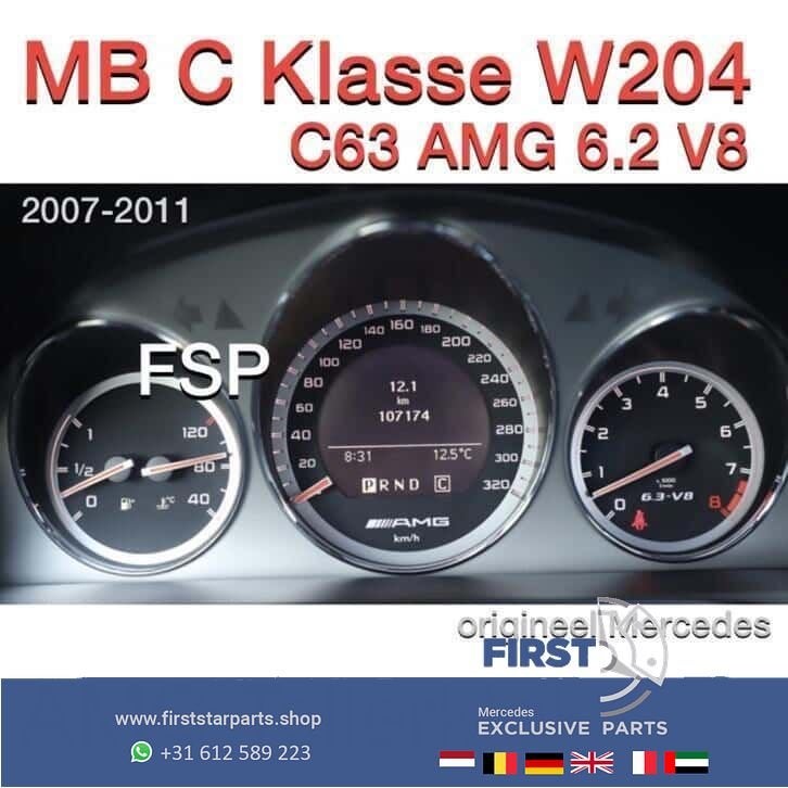 W204 C63 AMG Teller klok /Tacho Mercedes C Klasse 2007-2011, Auto-onderdelen, Gebruikt, -, Ophalen of Verzenden, -