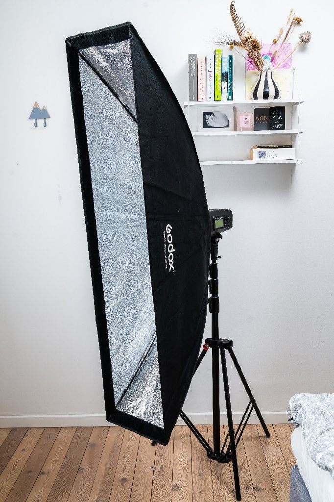 Godox Softbox Bowens Mount + Grid - 35x160cm, Gebruikt, Overige typen, Godox, Inclusief draagtas