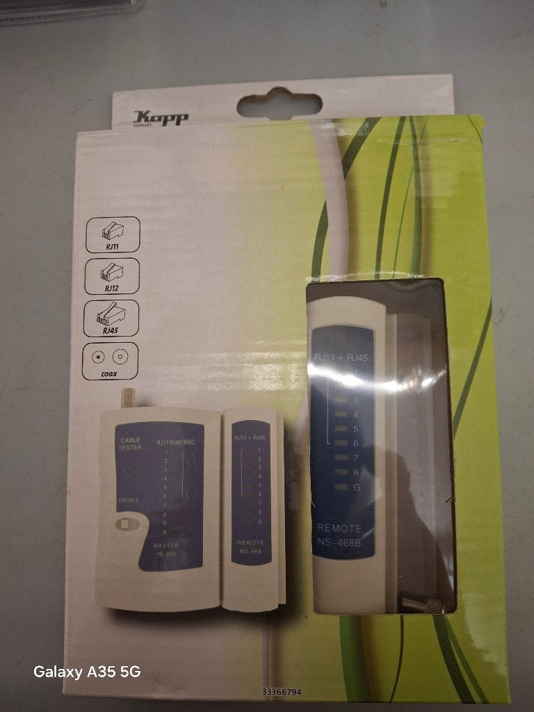 KOPP TESTEUR de cables RJ, Enlèvement ou Envoi, Neuf, Câble coaxial